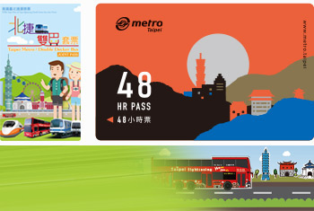 高鐵標準車廂來回票+捷運48小時票+台北市雙層觀光巴士單日兌換劵